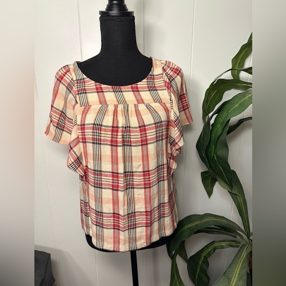 Maeve by Anthropologie Plaid Top, Size XS - Picture 2 of 11